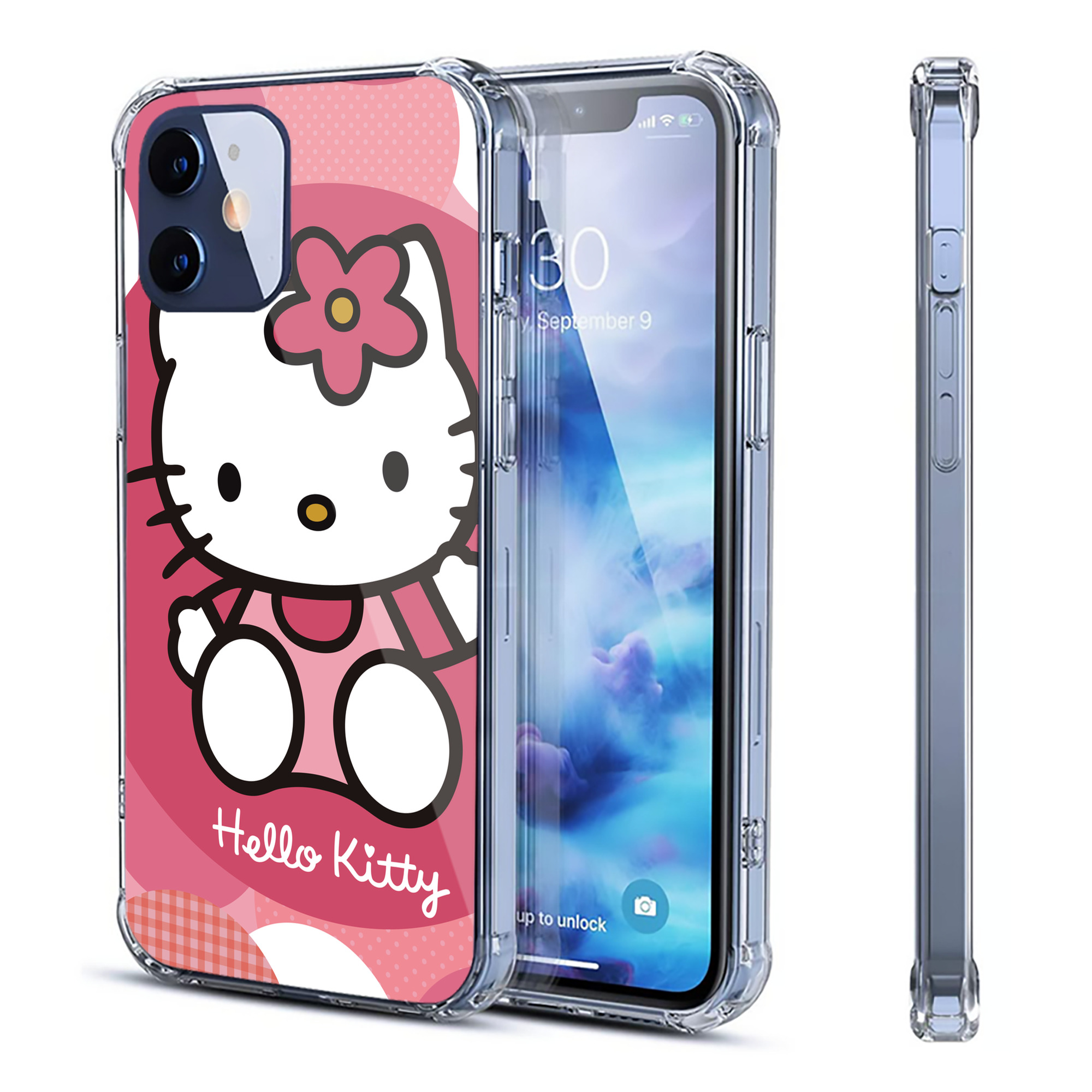 （画像用） Hello Kitty ハローキティ 【iPhone 12シリーズ対応】透明スマホケース（クリアソフトケース）
